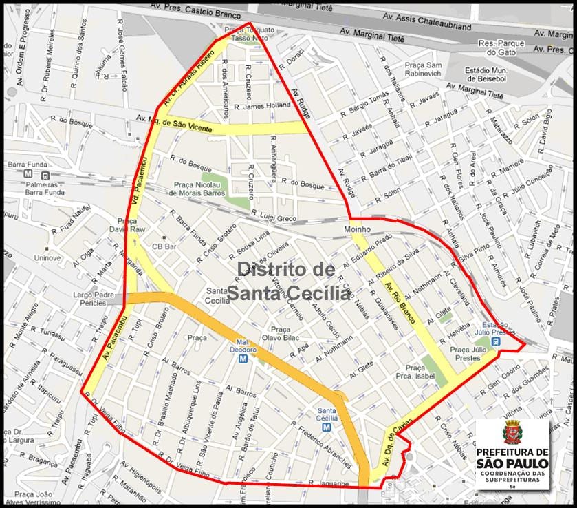 santa cecilia Sao Paulo haritası