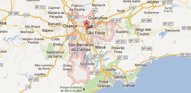 google haritası Sao Paulo