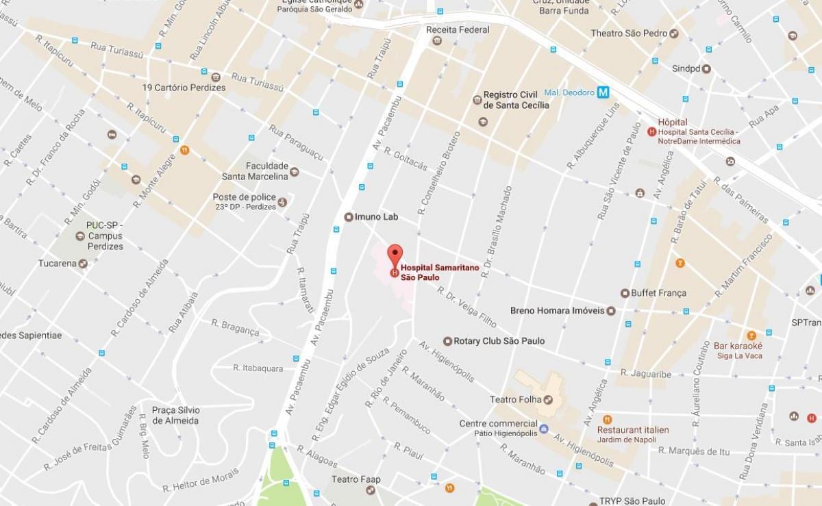 São Paulo Hastanesi harita