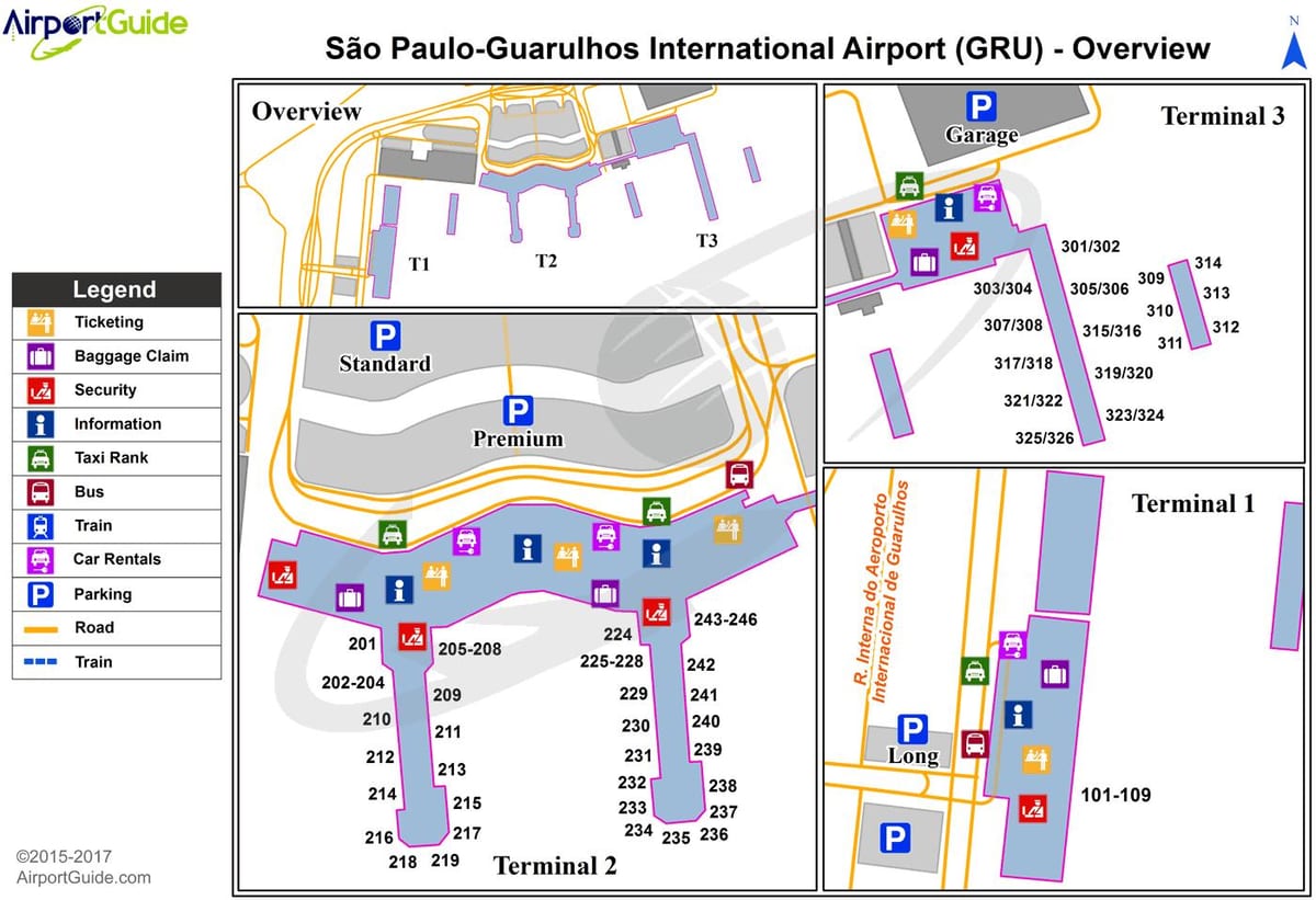 Sao Paulo gru havaalanı terminal göster